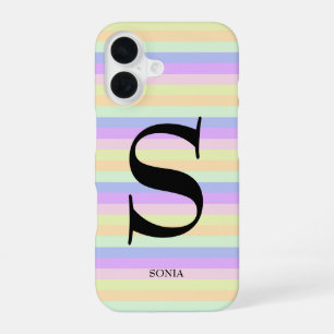 Pastel Stripes iPhone 16 Case