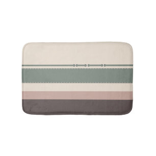 Pastel Stripes Minimalist Home Decor Bath Mat