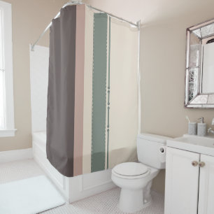 Pastel Stripes Minimalist Home Decor Shower Curtain