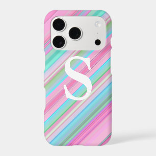 Pastel Stripes Monogrammed iPhone Cell / iPad case