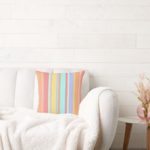 Pastel stripes pattern cushion