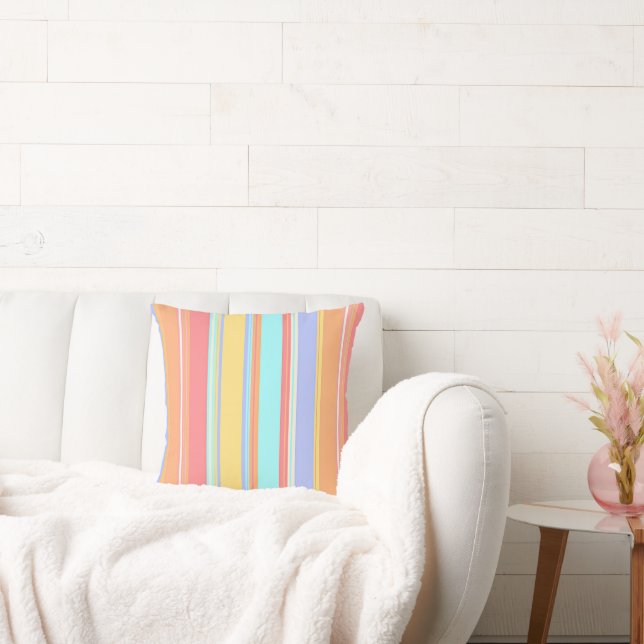Pastel stripes pattern cushion (Couch)