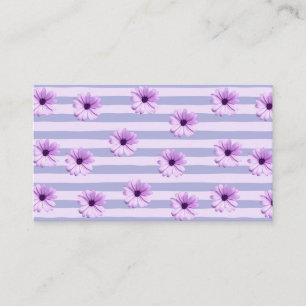 Pastel stripes pattern with Daisies Appointment Card