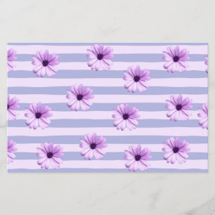 Pastel stripes pattern with Daisies Flyer