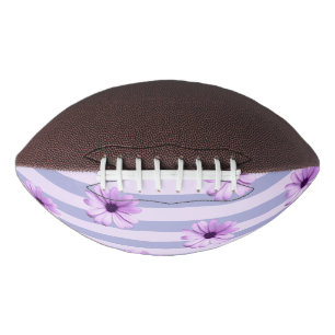 Pastel stripes pattern with Daisies Football