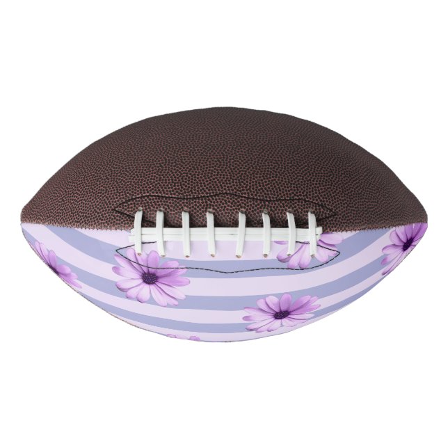 Pastel stripes pattern with Daisies Football (Front)