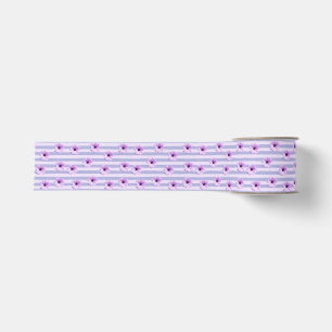 Pastel stripes pattern with Daisies Grosgrain Ribbon