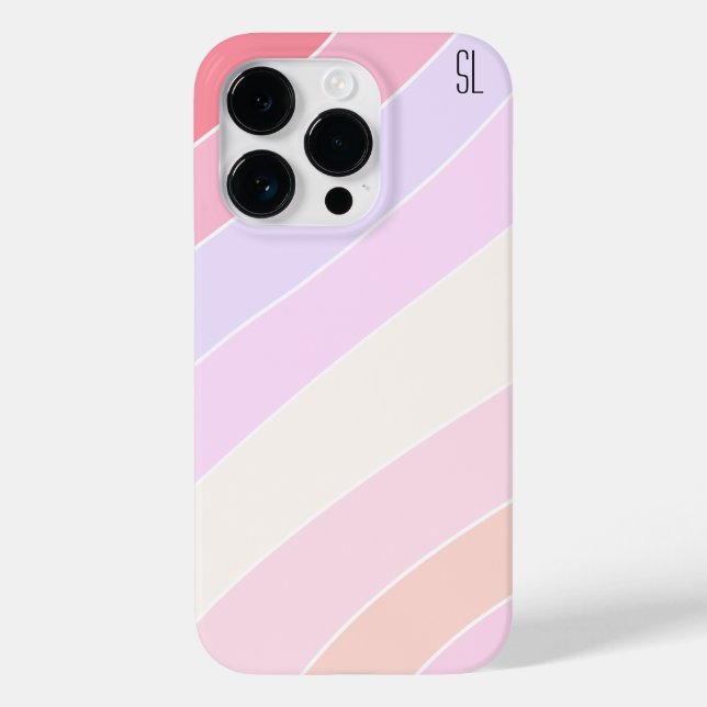 Pastel Stripes Personalised Case-Mate iPhone Case (Back)