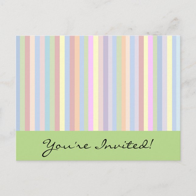 Pastel Stripes Postcard (Front)