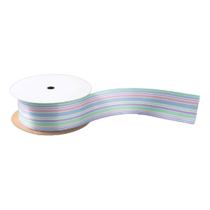 Pastel Stripes Ribbon Satin Ribbon