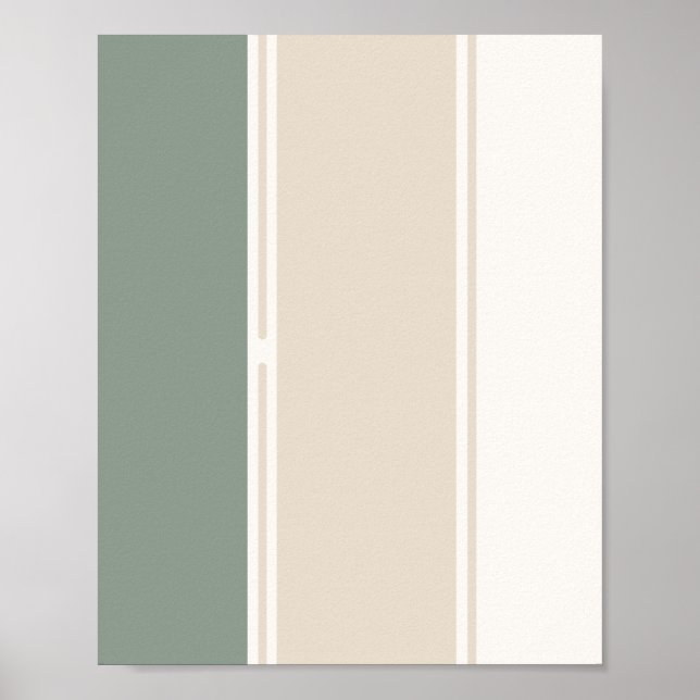 Pastel Stripes Variation 2 – Simple and Sleek Poster (Front)
