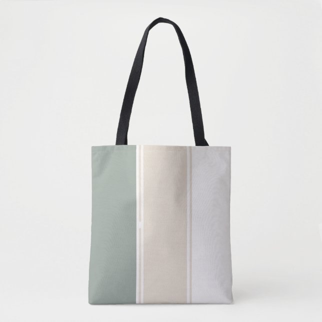 Pastel Stripes Variation 2 – Simple and Sleek Tote Bag (Front)