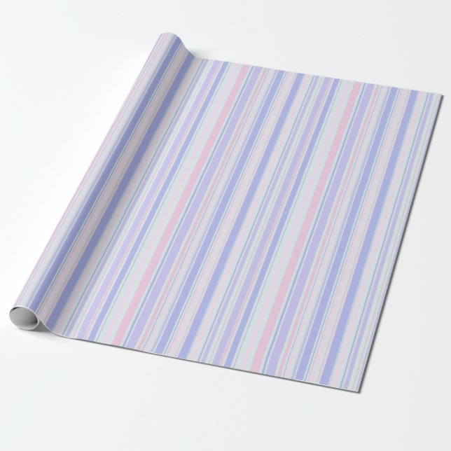 Pastel Stripes Wrapping Paper (Unrolled)