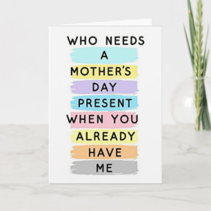 Pastel Strokes Mothers Day Card