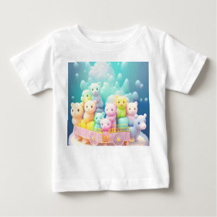 Pastel Stuffed Animal Baby Fine Jersey T-Shirt