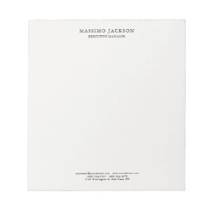 Pastel Stylish Classical Plain Simple Professional Notepad