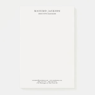 Pastel Stylish Classical Plain Simple Professional Post-it Notes