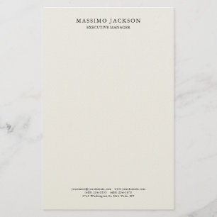 Pastel Stylish Classical Plain Simple Professional Stationery