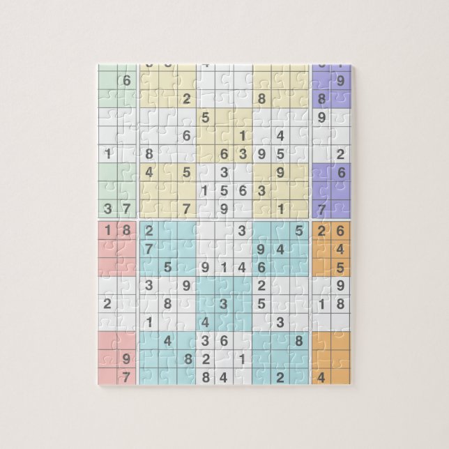 pastel sudoku jigsaw puzzle (Vertical)