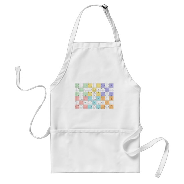 pastel sudoku standard apron (Front)