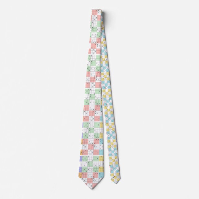 pastel sudoku tie (Front)