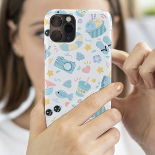 Pastel Summer Beach Pattern iPhone 16 Case