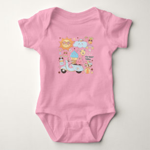 Pastel Summer Vibes Baby Bodysuit