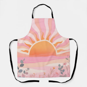 Pastel Sunrise Boho Meadow Apron