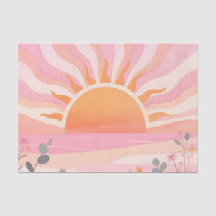 Pastel Sunrise Boho Meadow Tissue Paper