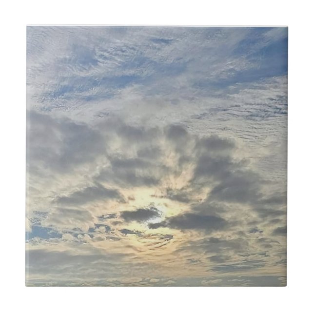 Pastel Sunrise Ceramic Tile (Front)