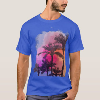 Pastel Sunset with Palm Trees T-Shirt