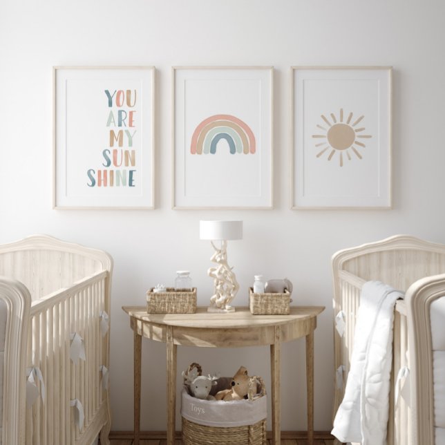 Pastel Sunshine Rainbow Sun Girl Nursery Decor (Creator Uploaded)