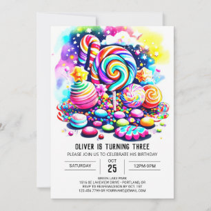 Pastel Sweet Chocolate Printable Birthday Invitation