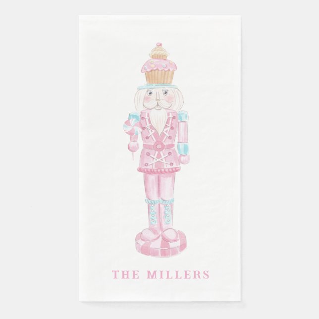 Pastel Sweet Holiday Treats Monogram Crest  Napkin (Front)