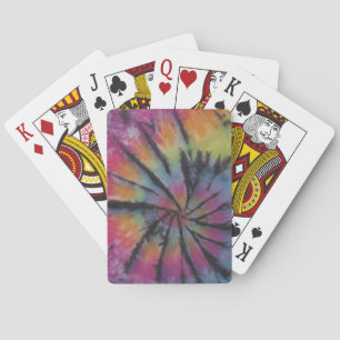 Pastel Swirl Tie Dye Bicycle Playing Cards