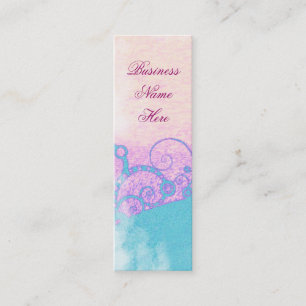Pastel swirled fantasy bookmark business cards