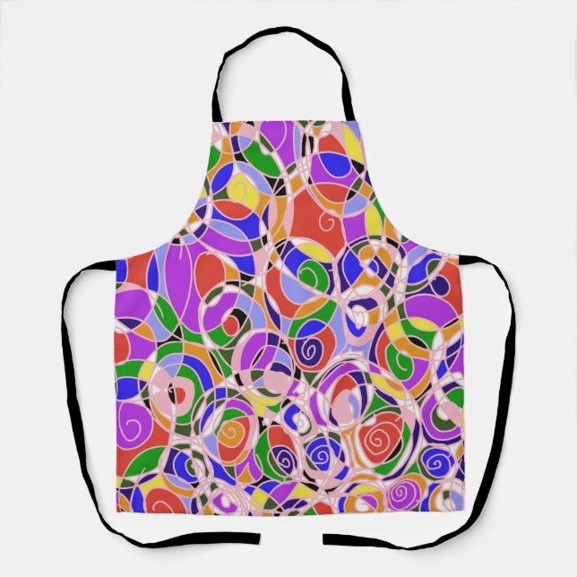 Pastel Swirling Abstract  Patterns  Apron (Front)