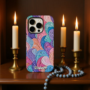 Pastel Swirls Create Calm Waves iPhone 16 Pro Case