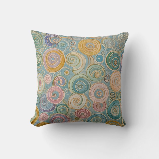 Pastel Swirls Cushion (Front)