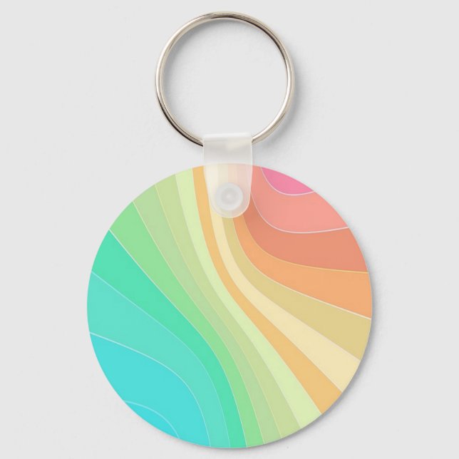 Pastel Swirls Key Ring (Front)