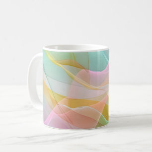 Pastel Symphony of Floating Sheer Ribbons Coffee Mug