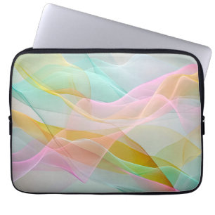Pastel Symphony of Floating Sheer Ribbons Laptop Sleeve