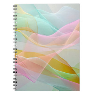 Pastel Symphony of Floating Sheer Ribbons Notebook