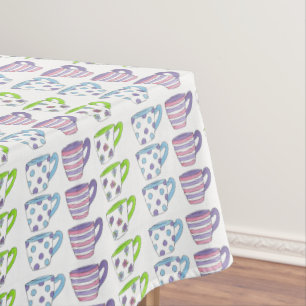 Pastel Tea Cup Teacup Tea Party Cuppa Tea Tablecloth