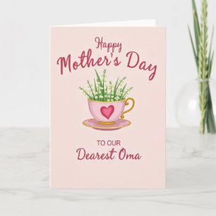 Pastel Teacup Mothers Day Card