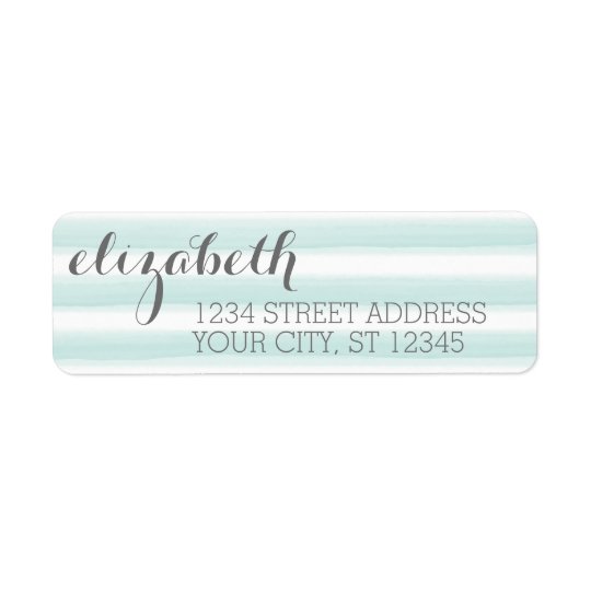 Pastel Teal and Grey Stationery Suite for Women Return Address Label
