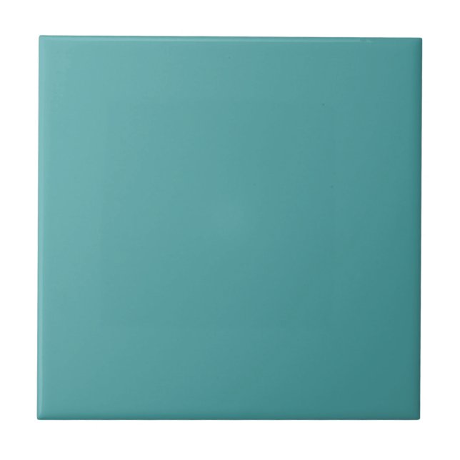 Pastel Teal Green Solid Color Tile (Front)