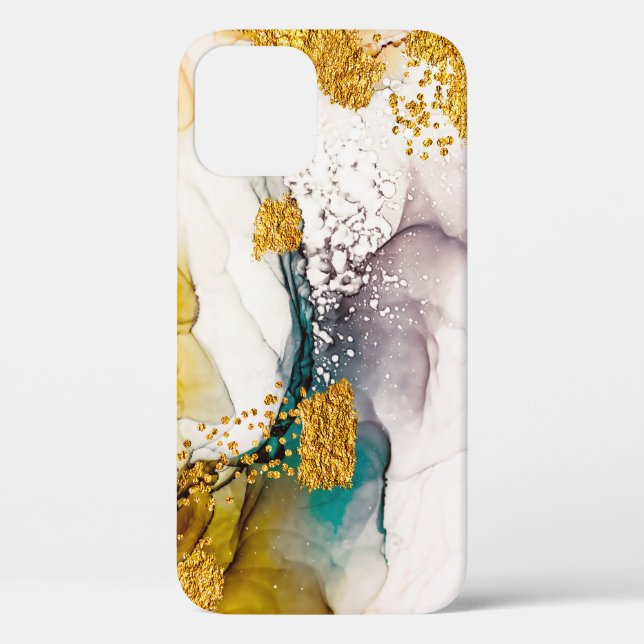 Pastel tenderness: golden swirls art. Case-Mate iPhone case (Back)