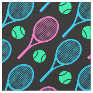 Pastel  tennis rackets - customizable! fabric