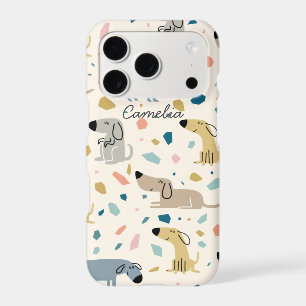 Pastel Terrazzo Funny Cute Dog Pattern